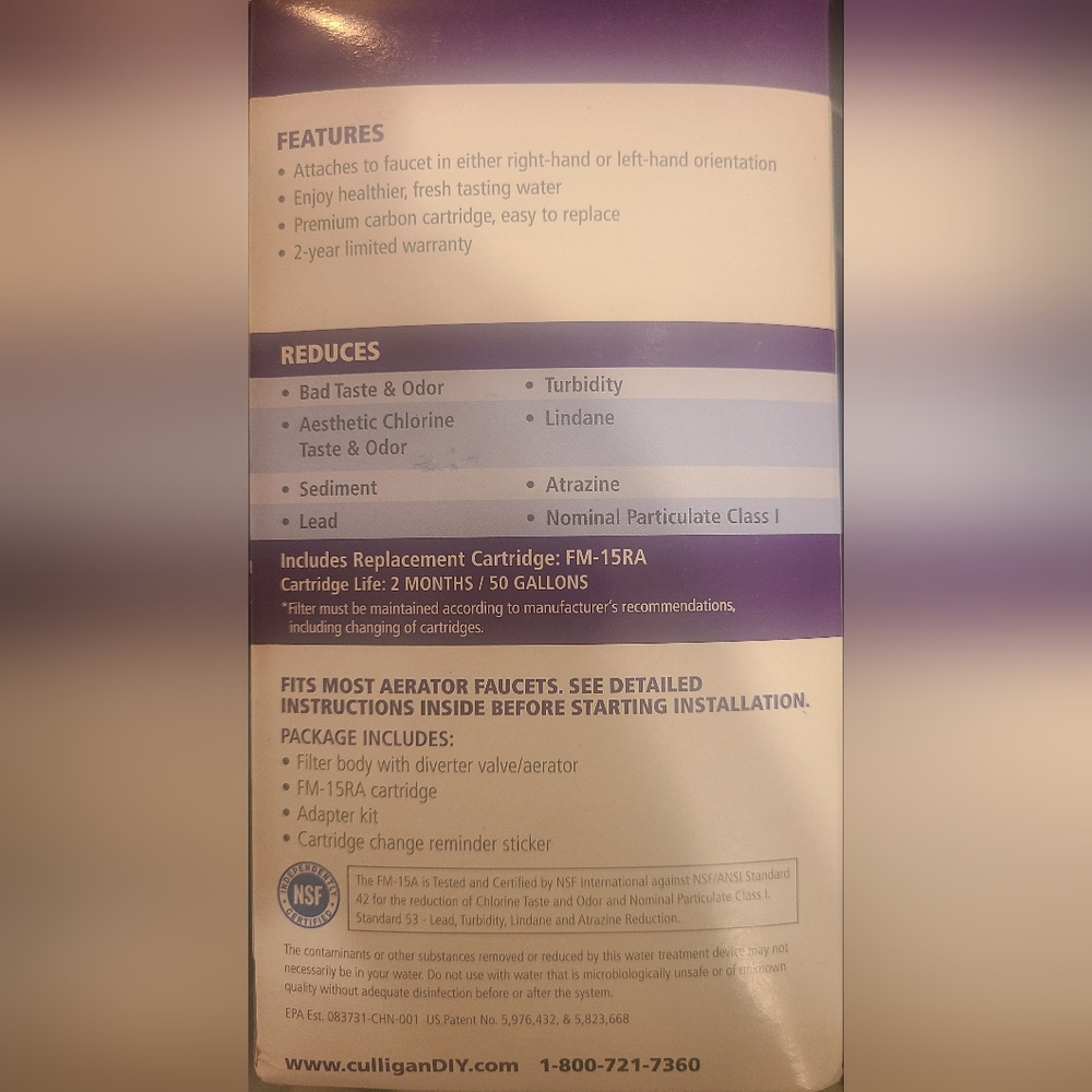 Culligan Tap Water Filter - Picture 3 of 4